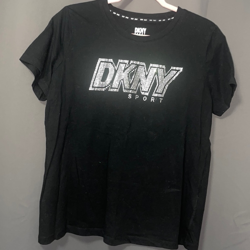 DKNY Rhinestone Logo Sport Tee